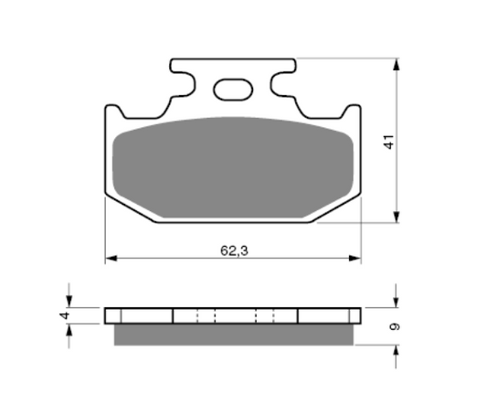 Apico Goldfren Rear Brake Pads Fits Kawasaki KX 500 1994-1995