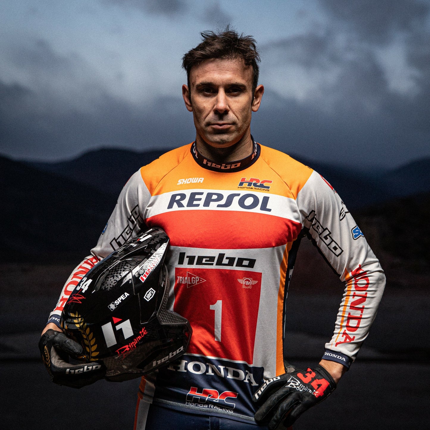 Hebo Trials Zone Pro Toni Bou 34 Helmet Black