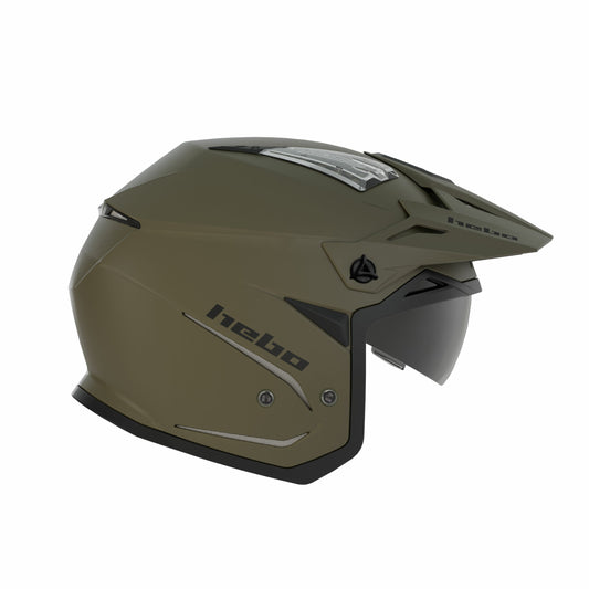 Hebo Trials Zone 5 Duo Helmet Green