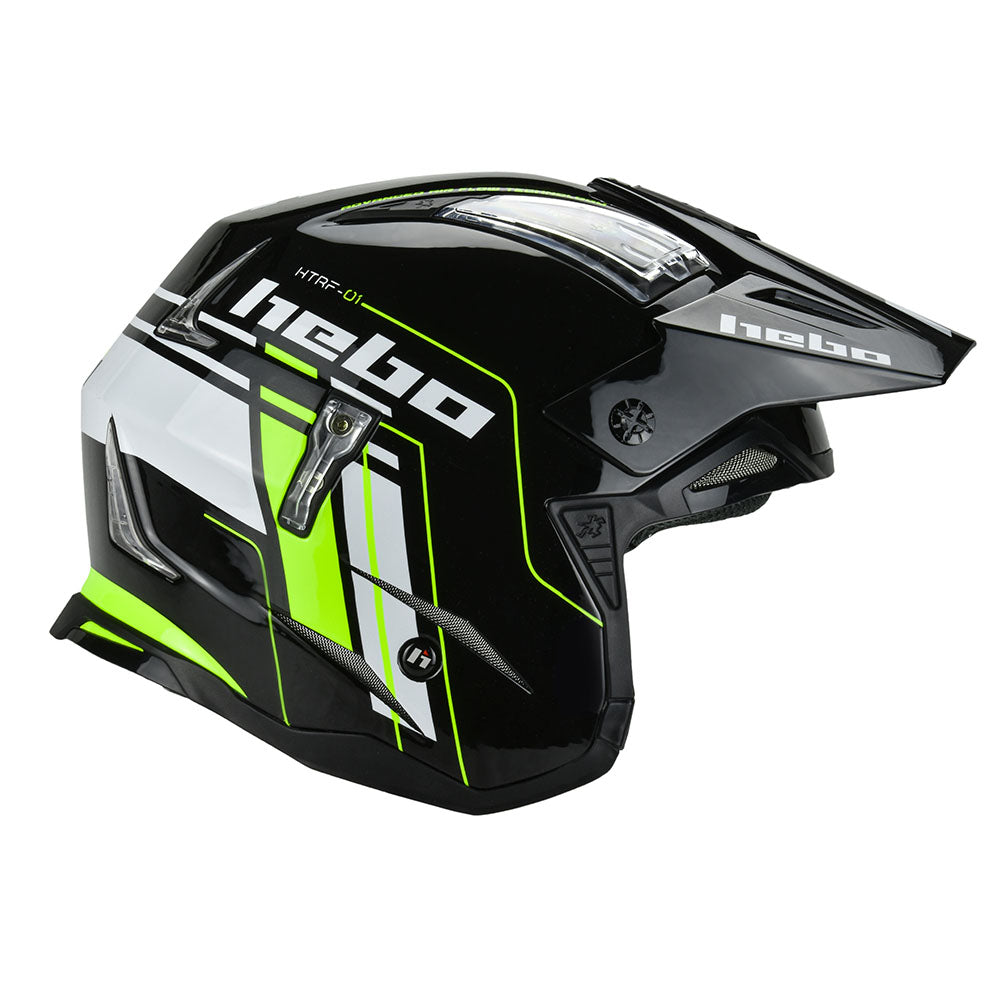 Hebo Trials Zone 4 Contact Helmet Black/Green
