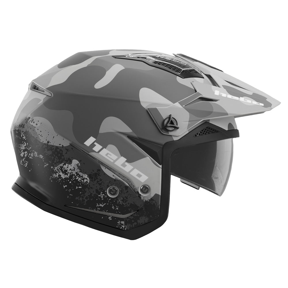 Hebo Trials Zone 5 Camo Helmet Black