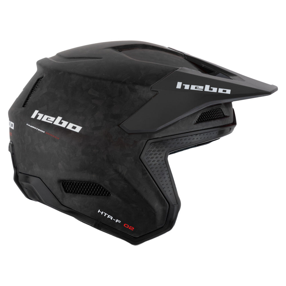 Hebo Trials Zone Race Carbon Forged Matt Helmet Black