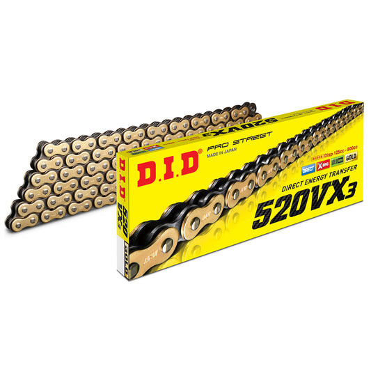 DID Chain VX3 520X118 Gold & Black XRING