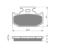Apico Goldfren Rear Brake Pads Fits Yamaha TY 250 1996-1996