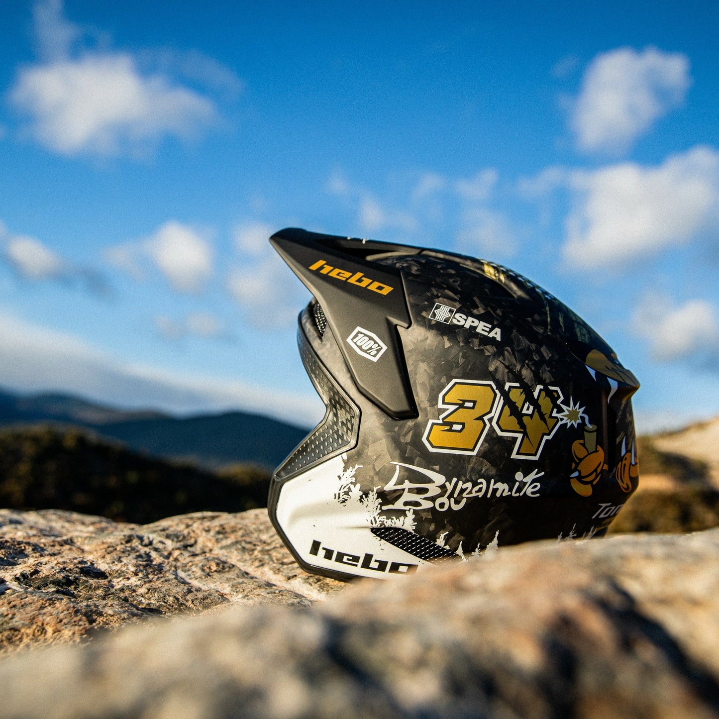 Hebo Trials Zone Race Toni Bou Limited Edition Helmet White