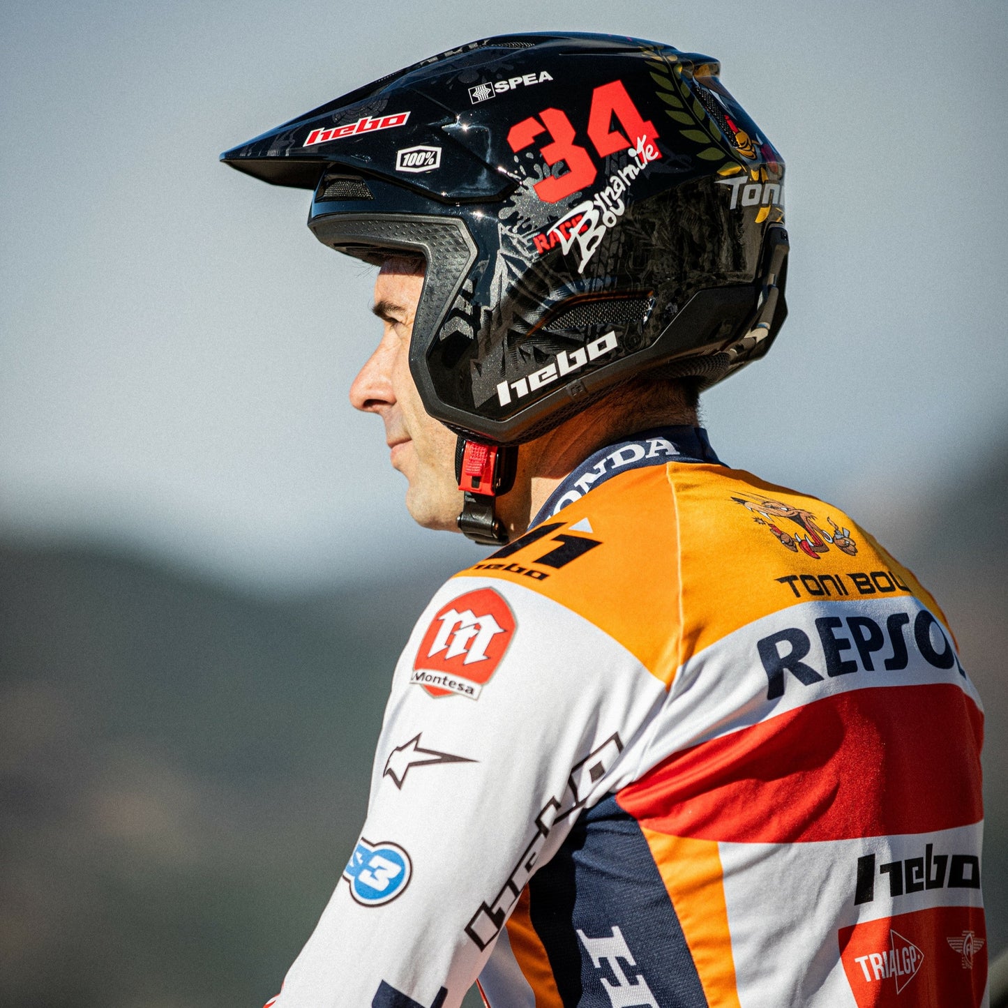 Hebo Trials Zone Pro Toni Bou 34 Helmet Black