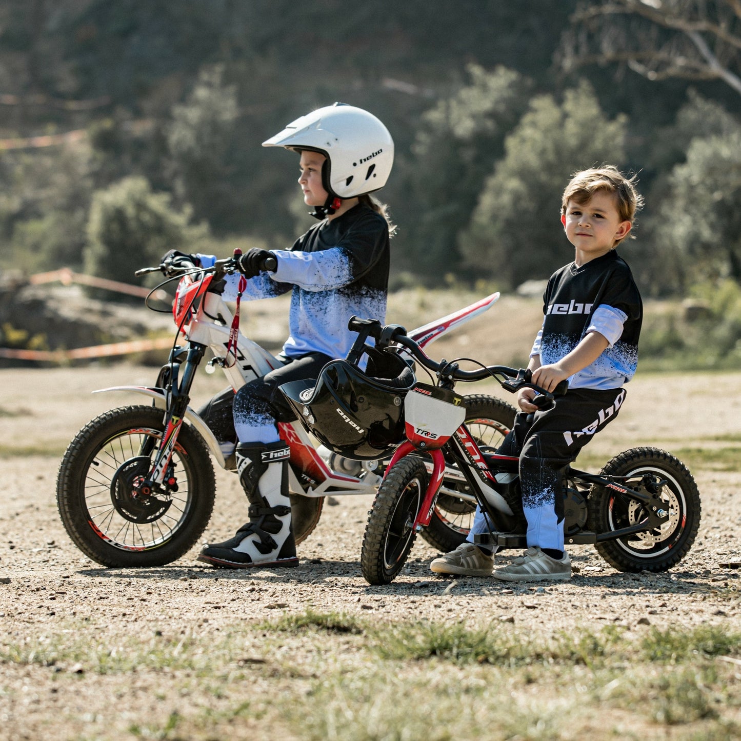 Hebo Trials Kids Pro 24 Dripped Pants Blue