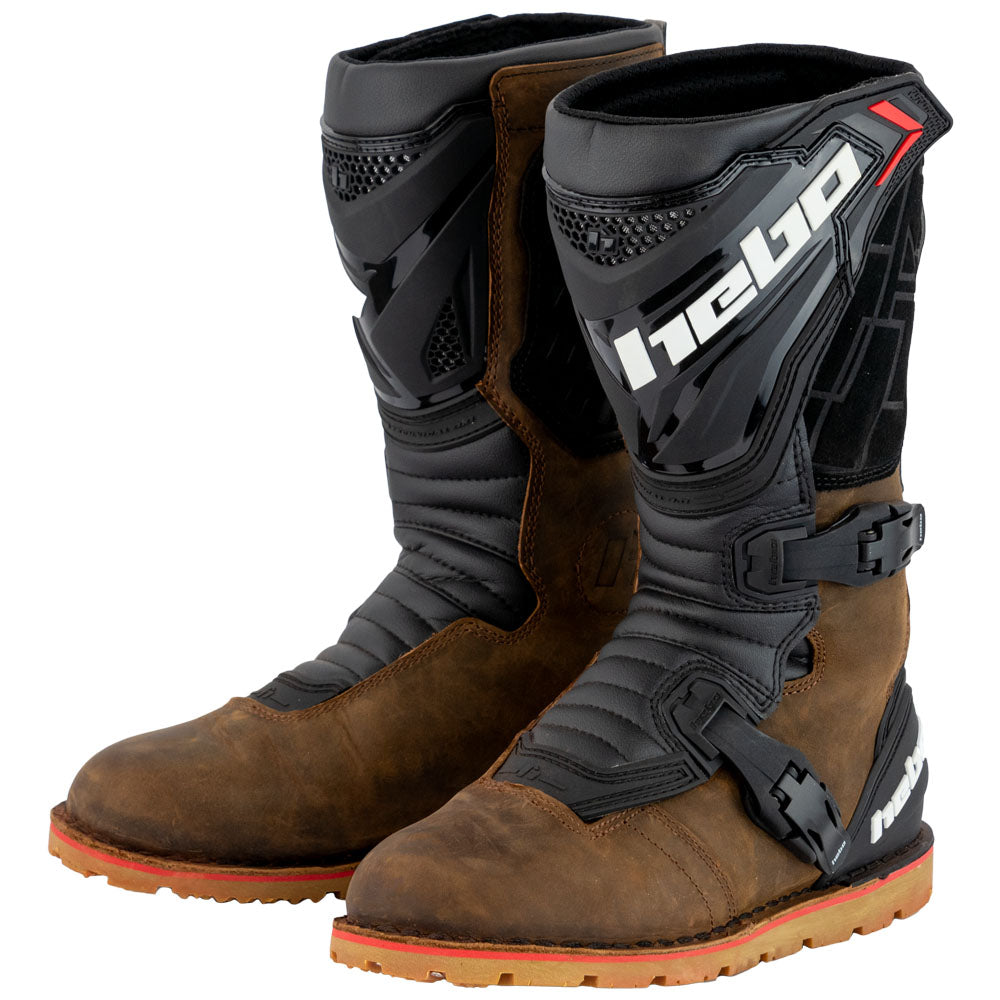 Hebo Trials Technical 3.0 Natural Leather Boots Brown
