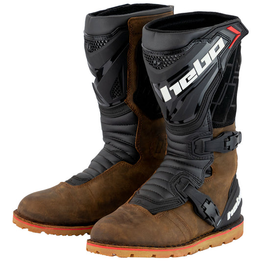 Hebo Trials Technical 3.0 Natural Leather Boots Brown