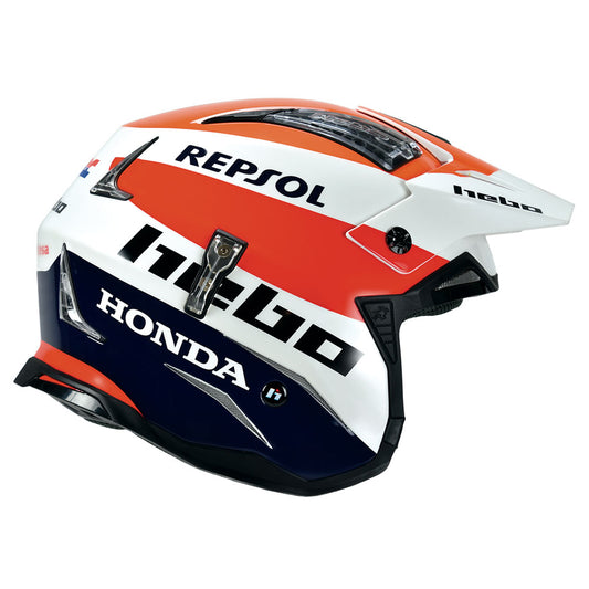 Hebo Trials Zone 4 Montesa Team Repsol Honda Helmet White