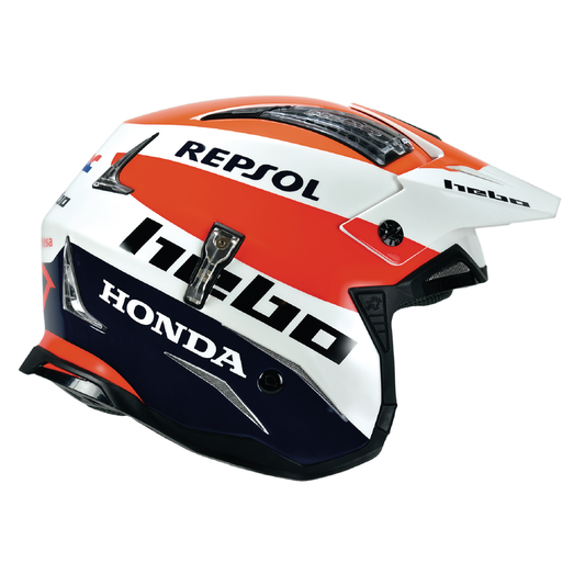 Hebo Trials Zone 4 Fibre Montesa Team III Repsol Helmet Blue/Orange