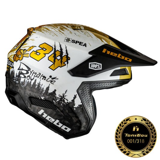 Hebo Trials Zone Race Toni Bou Limited Edition Helmet White