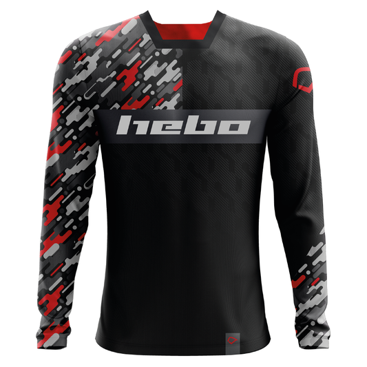 Hebo Trials Camo Jersey Red