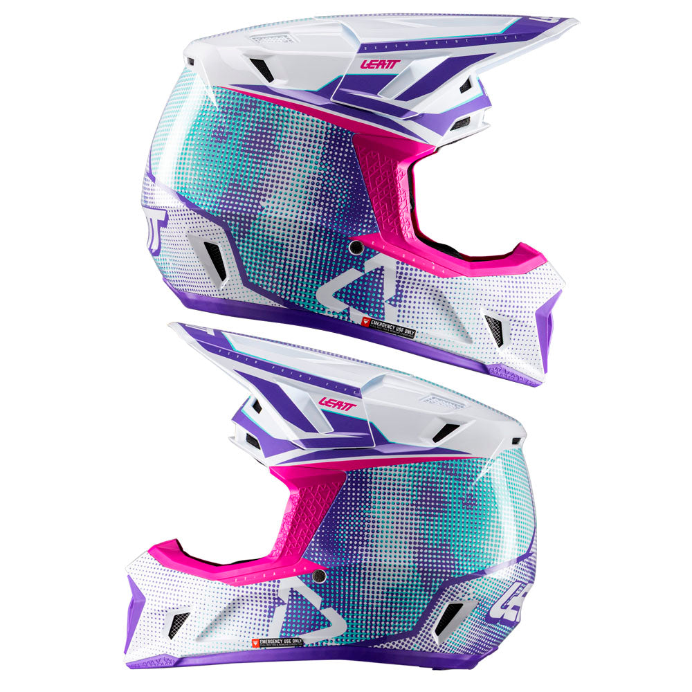 Leatt Moto 7.5 Purple Helmet with 4.5 Goggles