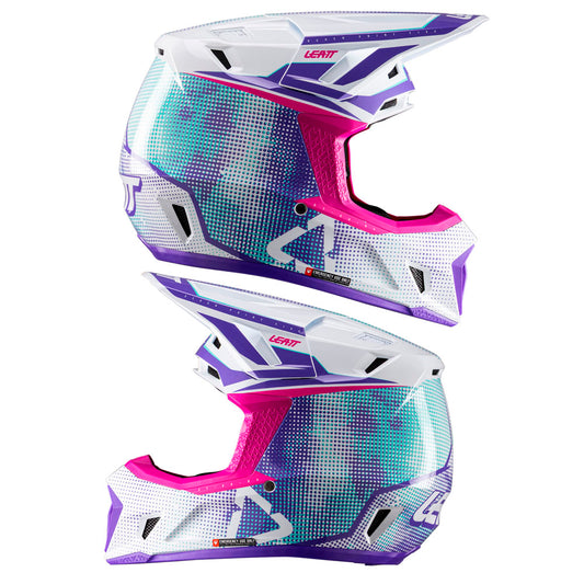 Leatt Moto 7.5 Purple Helmet with 4.5 Goggles