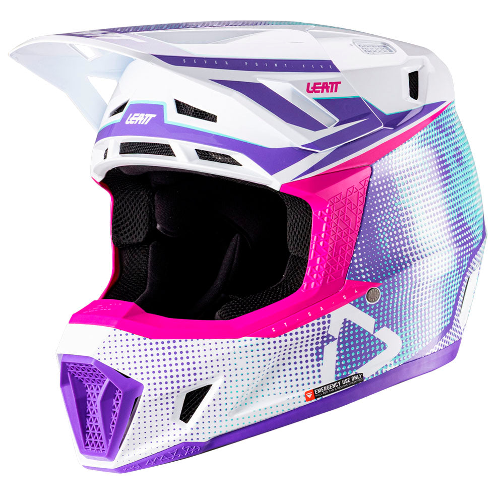Leatt Moto 7.5 Purple Helmet with 4.5 Goggles