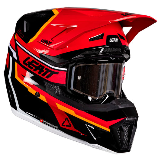 Leatt Moto 7.5 Red Helmet with 4.5 Goggles
