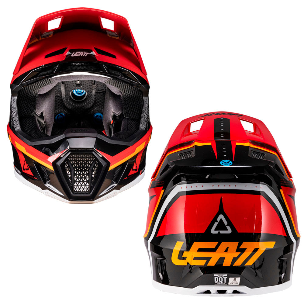 Leatt Moto 7.5 Red Helmet with 4.5 Goggles