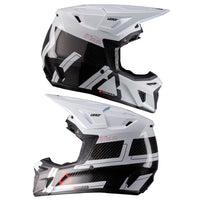 Leatt Moto 9.5 Carbon White Helmet with Iriz Goggles XS