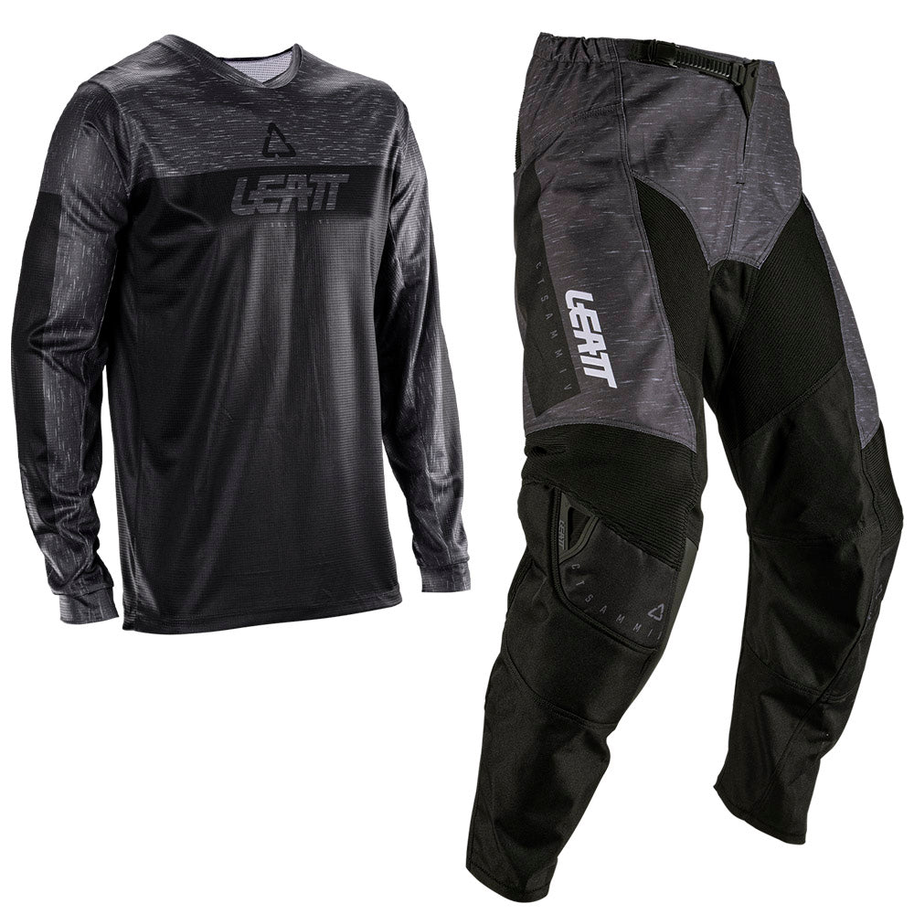 Leatt Moto 3.5 Stealth Black Grey Kit Combo