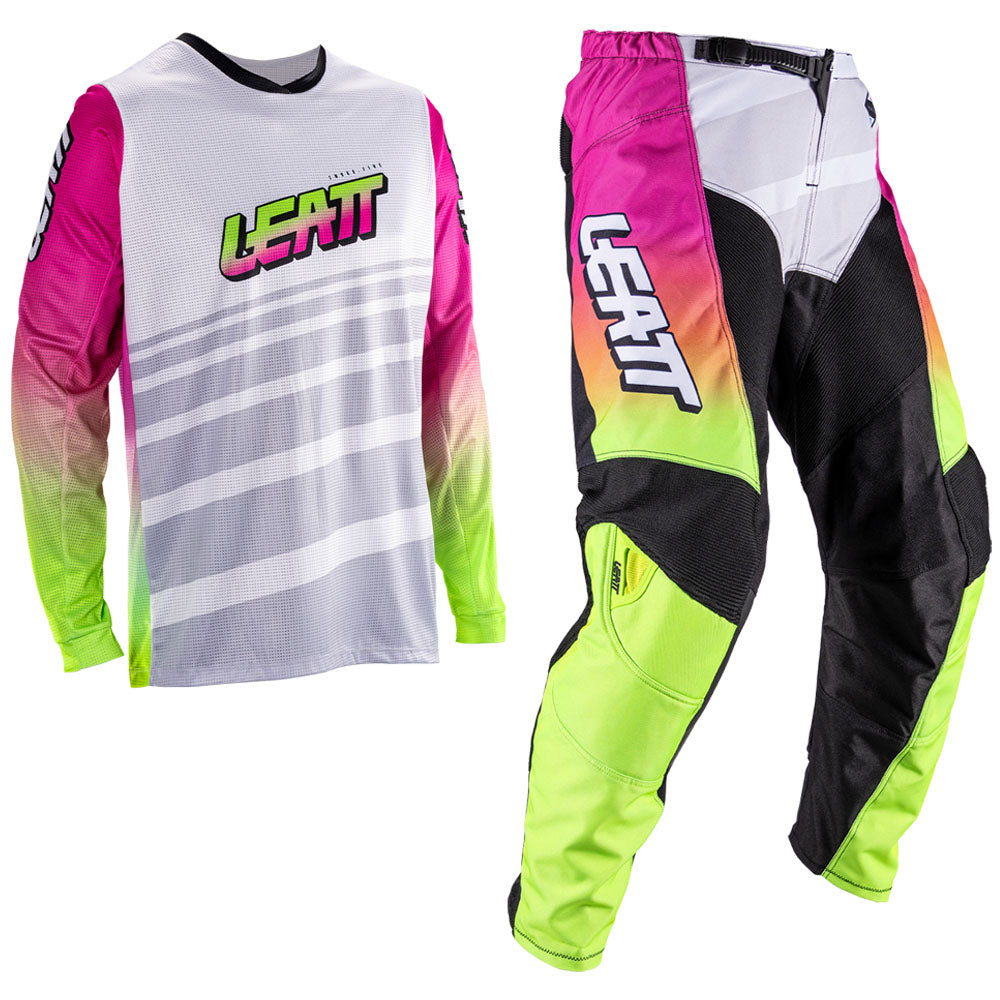 Leatt Junior Moto 3.5 Retro Pink Kit Combo
