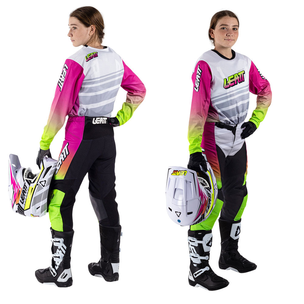Leatt Junior Moto 3.5 Retro Pink Kit Combo