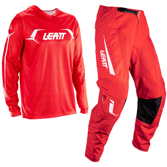 Leatt Junior Moto 3.5 Red Kit Combo