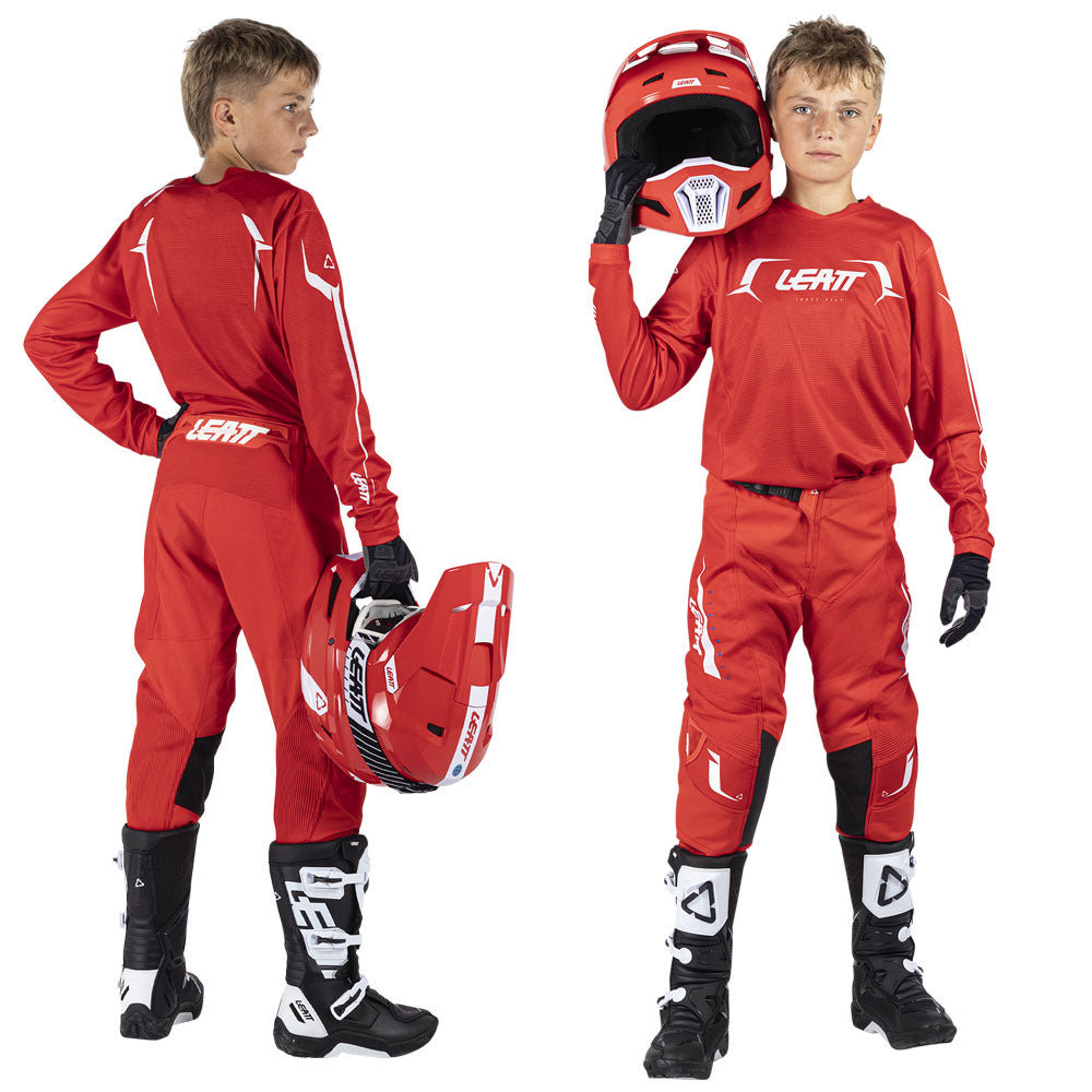 Leatt Junior Moto 3.5 Red Kit Combo