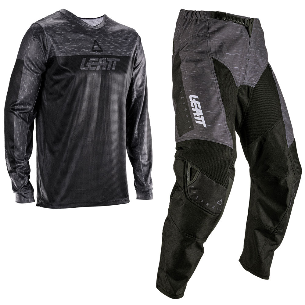 Leatt Junior Moto 3.5 Stealth Black Grey Kit Combo