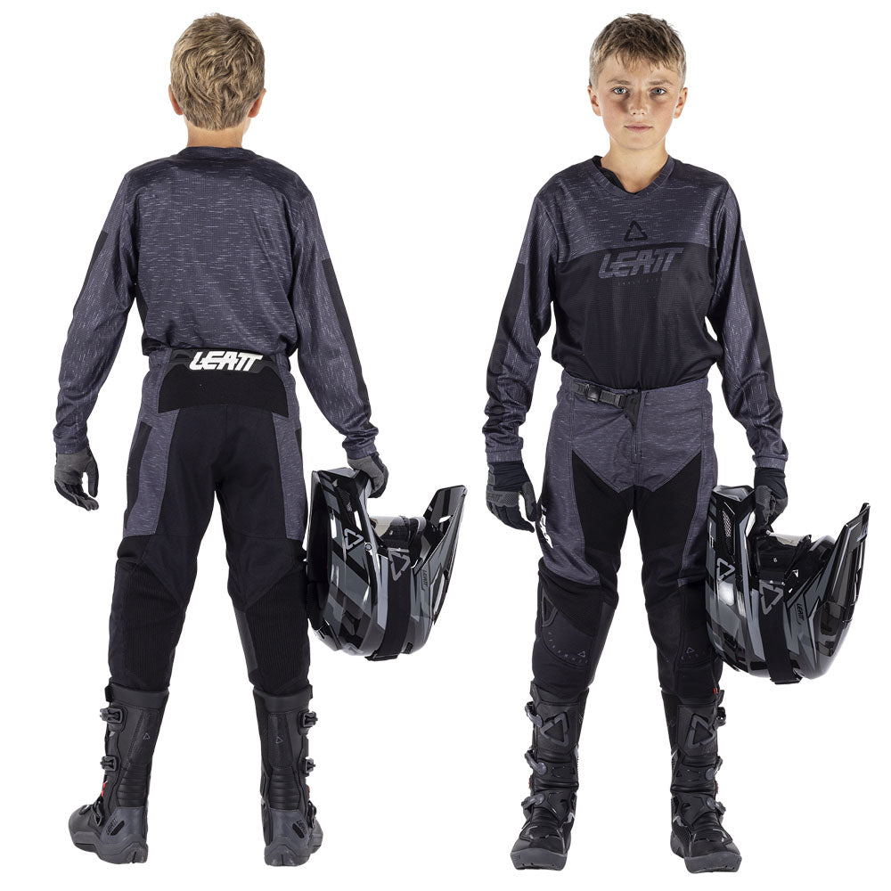 Leatt Junior Moto 3.5 Stealth Black Grey Kit Combo